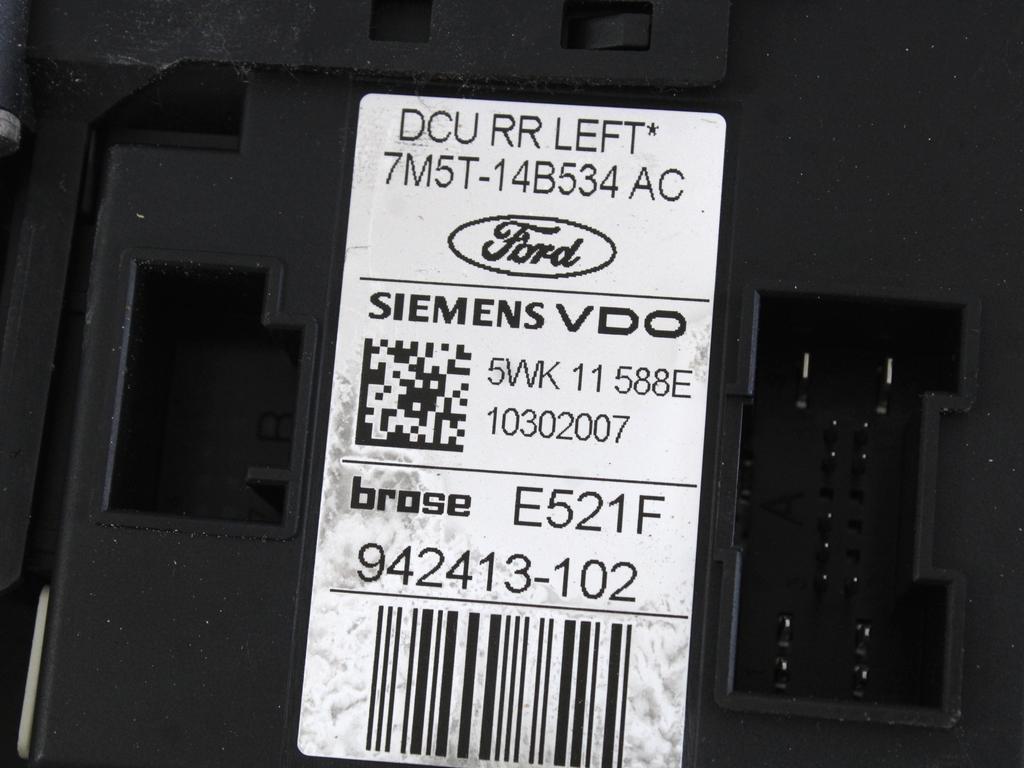 MEHANIZEM DVIGA ZADNJIH STEKEL  OEM N. 22530 SISTEMA ALZACRISTALLO PORTA POSTERIORE ELETT ORIGINAL REZERVNI DEL FORD FOCUS CMAX DM2 MK1 R (04/2007 - 2010) DIESEL LETNIK 2007