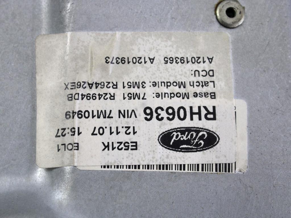 MEHANIZEM DVIGA ZADNJIH STEKEL  OEM N. 22530 SISTEMA ALZACRISTALLO PORTA POSTERIORE ELETT ORIGINAL REZERVNI DEL FORD FOCUS CMAX DM2 MK1 R (04/2007 - 2010) DIESEL LETNIK 2007