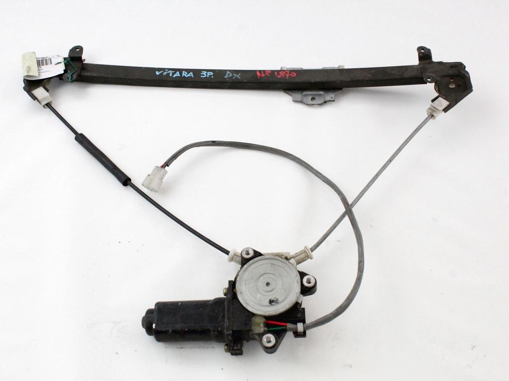 MEHANIZEM DVIGA SPREDNJIH STEKEL  OEM N. 4496 SISTEMA ALZACRISTALLO PORTA ANTERIORE ELETTRI ORIGINAL REZERVNI DEL SUZUKI VITARA ET TA TD (1988 - 1998) BENZINA LETNIK 1998