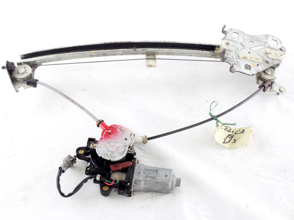 MEHANIZEM DVIGA SPREDNJIH STEKEL  OEM N. 8826 SISTEMA ALZACRISTALLO PORTA ANTERIORE ELETTRI ORIGINAL REZERVNI DEL TOYOTA CELICA T20 (1993 - 1999)BENZINA LETNIK 1997