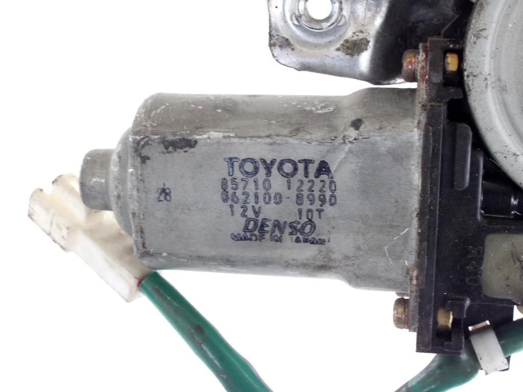 MEHANIZEM DVIGA SPREDNJIH STEKEL  OEM N. 14689 SISTEMA ALZACRISTALLO PORTA ANTERIORE ELETTR ORIGINAL REZERVNI DEL TOYOTA COROLLA E11 (1995 - 2002)BENZINA LETNIK 2001