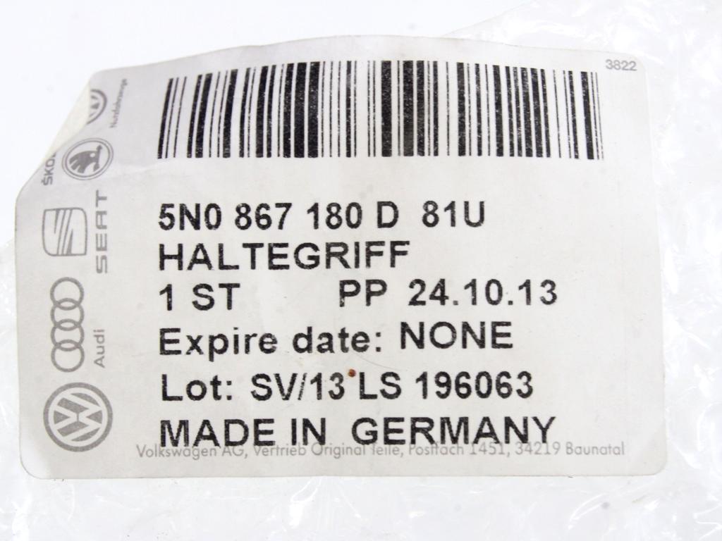 OKRASNE LETVICE VRAT  OEM N. 5N0867180D81U ORIGINAL REZERVNI DEL VOLKSWAGEN TIGUAN 5N MK1 (2007 - 2011)DIESEL LETNIK 2010