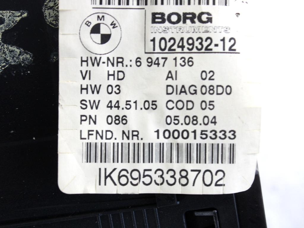 KILOMETER STEVEC OEM N. 6947136 ORIGINAL REZERVNI DEL BMW SERIE 1 BER/COUPE/CABRIO E81/E82/E87/E88 (2003 - 2007) BENZINA LETNIK 2004