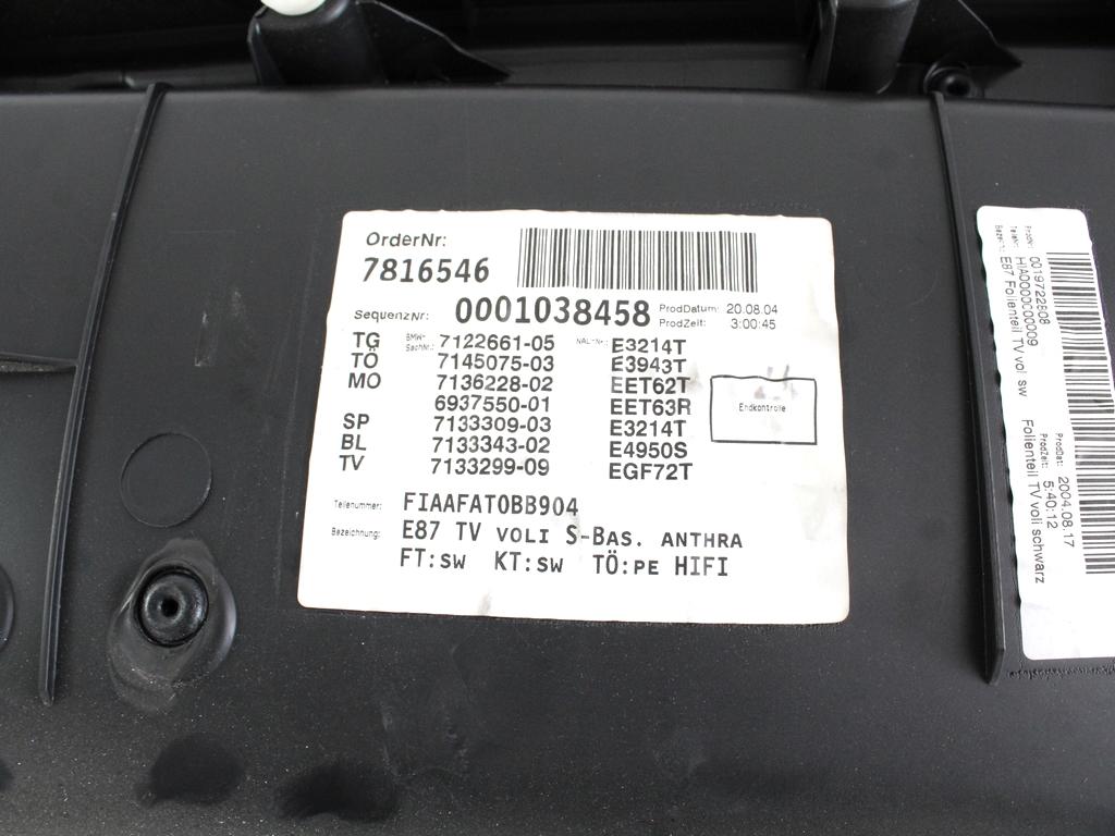 NOTRANJA OBLOGA SPREDNJIH VRAT OEM N. PNASTBWSR1E87BR5P ORIGINAL REZERVNI DEL BMW SERIE 1 BER/COUPE/CABRIO E81/E82/E87/E88 (2003 - 2007) BENZINA LETNIK 2004