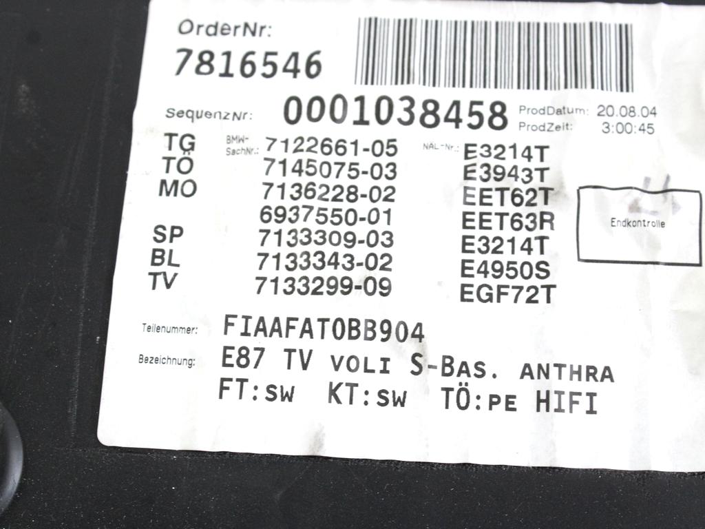 NOTRANJA OBLOGA SPREDNJIH VRAT OEM N. PNASTBWSR1E87BR5P ORIGINAL REZERVNI DEL BMW SERIE 1 BER/COUPE/CABRIO E81/E82/E87/E88 (2003 - 2007) BENZINA LETNIK 2004