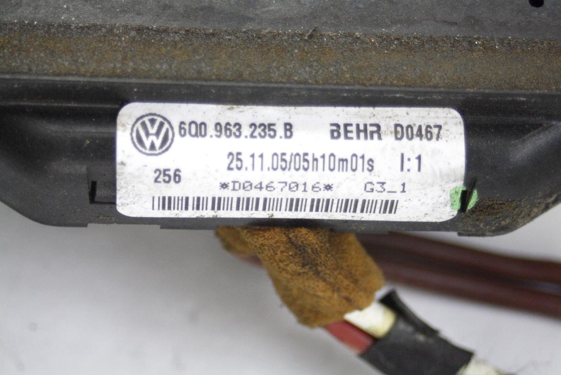 HLADILNIK ZA GRETJE OEM N. 6Q0963235B ORIGINAL REZERVNI DEL VOLKSWAGEN FOX 5Z1 5Z3 5Z4 (2005 - 2011) DIESEL LETNIK 2006