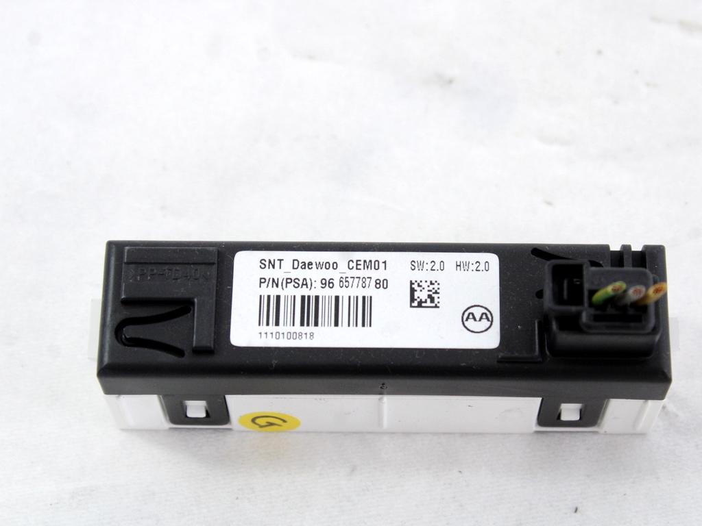 POTOVALNI RACUNALNIK OEM N. 9665778780 ORIGINAL REZERVNI DEL CITROEN C4 MK2 (2010 - 2018) DIESEL LETNIK 2011