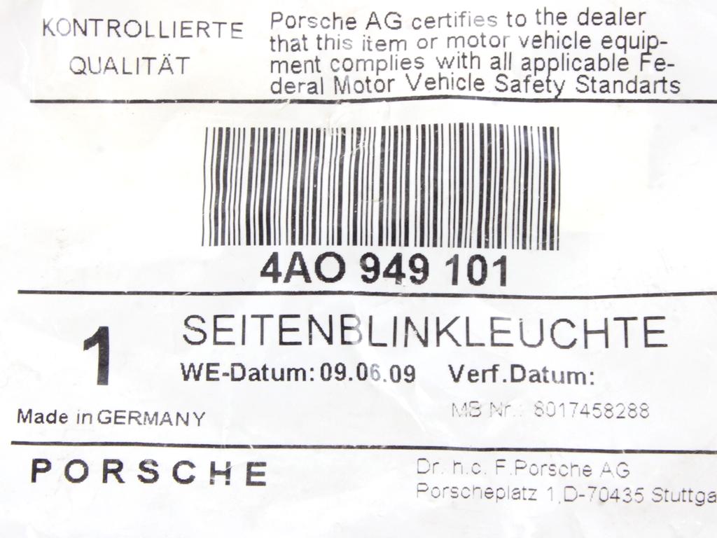 SPREDNJI INDIKATOR OEM N. 4A0949101 ORIGINAL REZERVNI DEL PORSCHE 911 (1965 - 1989)BENZINA LETNIK 1966