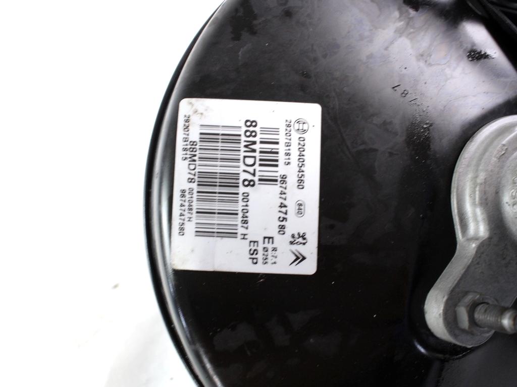 SERVO OJACEVALNIK ZAVOR S PUMPO OEM N. 9674747580 ORIGINAL REZERVNI DEL CITROEN C4 MK2 (2010 - 2018) DIESEL LETNIK 2011