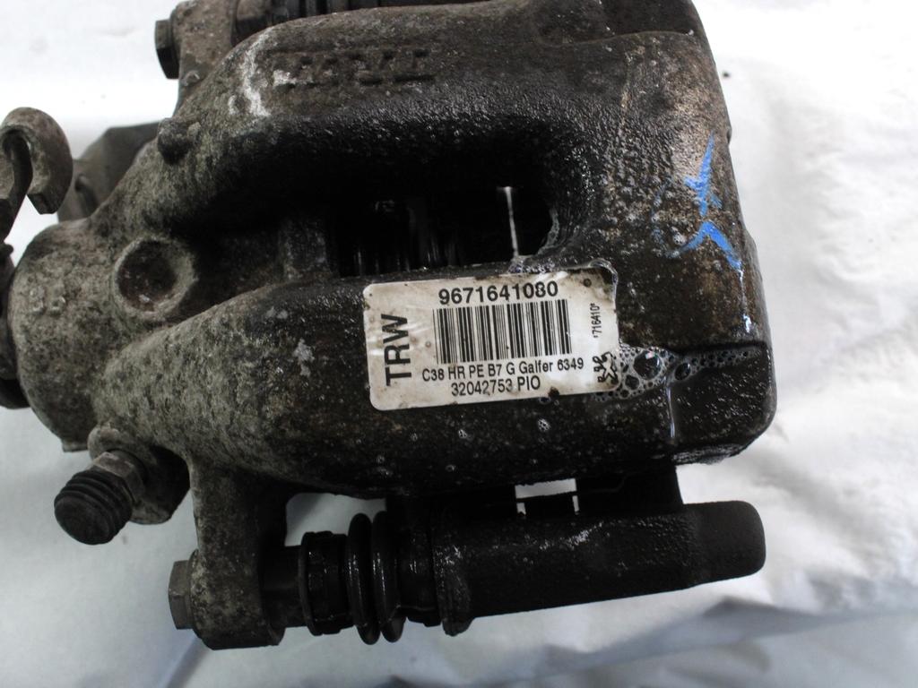 ZADNJE LEVE ZAVORNE CELJUSTI  OEM N. 9671641080 ORIGINAL REZERVNI DEL CITROEN C4 MK2 (2010 - 2018) DIESEL LETNIK 2011