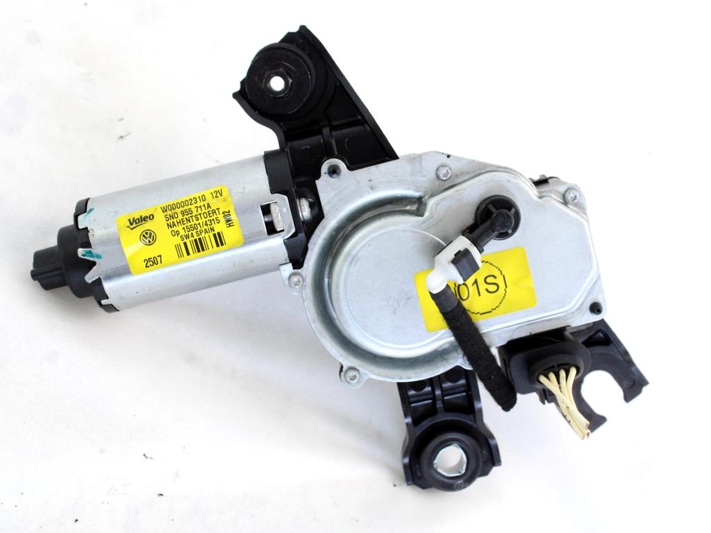 MOTORCEK ZADNJEGA BRISALCA OEM N. 5N0955711A ORIGINAL REZERVNI DEL VOLKSWAGEN TIGUAN 5N MK1 (2007 - 2011)DIESEL LETNIK 2008