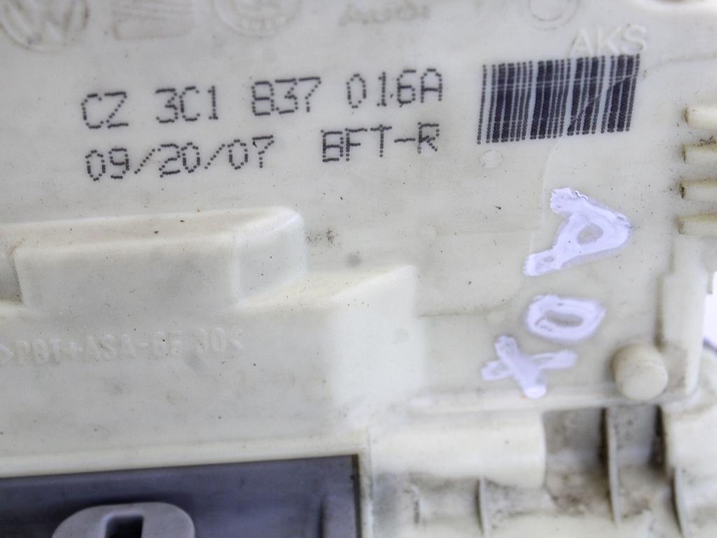 CENTRALNI ZAKLEP SPREDNJIH VRAT  OEM N. 3C1837016A ORIGINAL REZERVNI DEL VOLKSWAGEN TIGUAN 5N MK1 (2007 - 2011)DIESEL LETNIK 2008