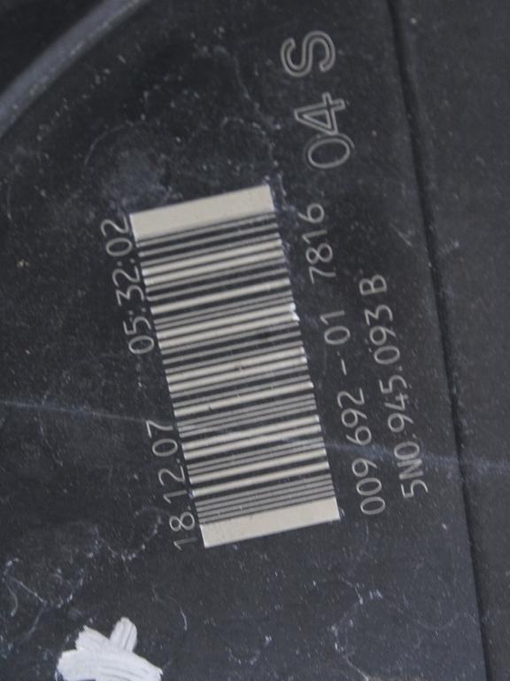 ZADNJI LEVI ZAROMET OEM N. 5N0945093B ORIGINAL REZERVNI DEL VOLKSWAGEN TIGUAN 5N MK1 (2007 - 2011)DIESEL LETNIK 2008