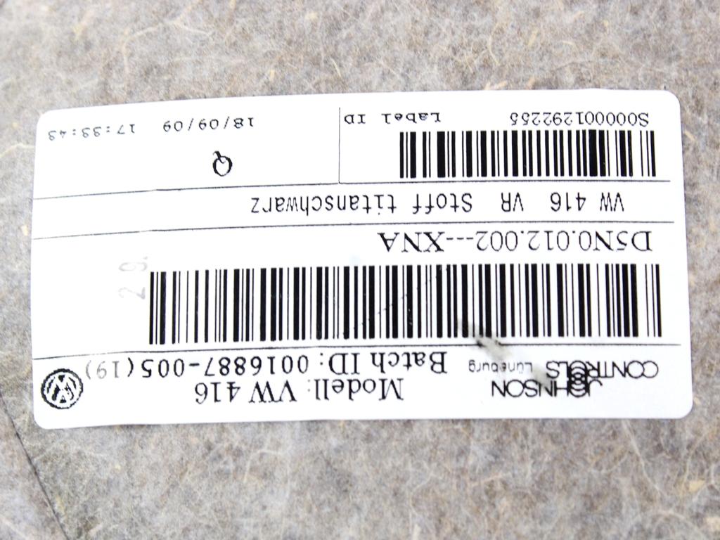 NOTRANJA OBLOGA SPREDNJIH VRAT OEM N. PNADTVWTIGUAN5NMK1SV5P ORIGINAL REZERVNI DEL VOLKSWAGEN TIGUAN 5N MK1 (2007 - 2011)DIESEL LETNIK 2008