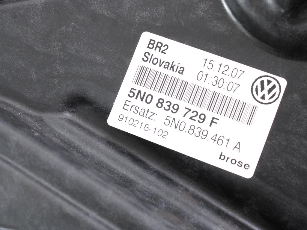 MEHANIZEM DVIGA ZADNJIH STEKEL  OEM N. 23178 SISTEMA ALZACRISTALLO PORTA POSTERIORE ELETT ORIGINAL REZERVNI DEL VOLKSWAGEN TIGUAN 5N MK1 (2007 - 2011)DIESEL LETNIK 2008