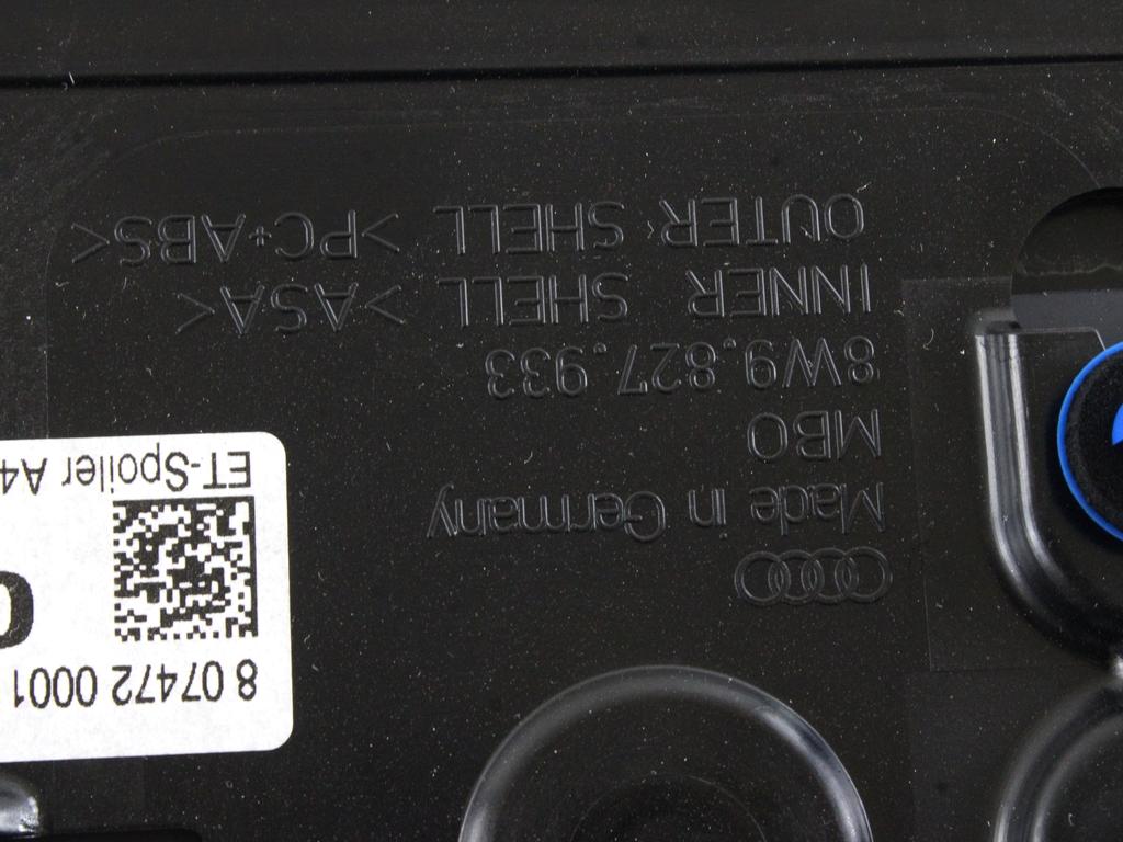 ZADNJI SPOJLER OEM N. 8W9827933 ORIGINAL REZERVNI DEL AUDI A4 B9 BER/SW/ALLROAD (2015 - 2019)DIESEL LETNIK 2016