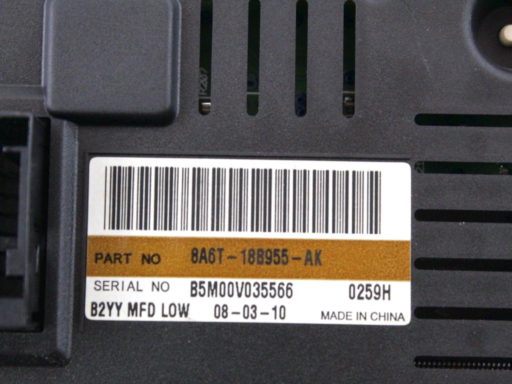 POTOVALNI RACUNALNIK OEM N. 8A6T-18B955-AK ORIGINAL REZERVNI DEL FORD FIESTA CB1 CNN MK6 (09/2008 - 11/2012) BENZINA LETNIK 2010