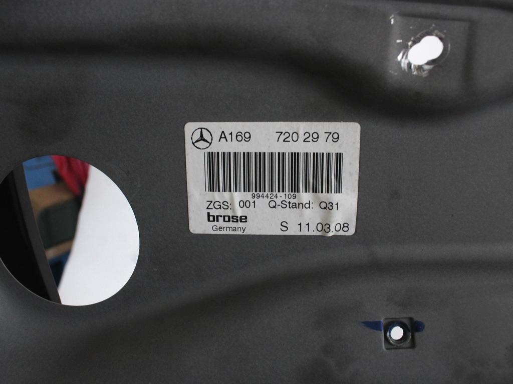 MEHANIZEM DVIGA SPREDNJIH STEKEL  OEM N. 18261 SISTEMA ALZACRISTALLO PORTA ANTERIORE ELETTR ORIGINAL REZERVNI DEL MERCEDES CLASSE A W169 5P C169 3P (2004 - 04/2008) BENZINA LETNIK 2008