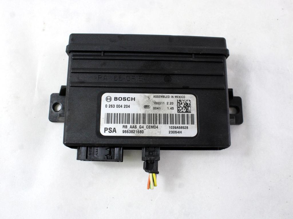 ECU PARKIRNI SENZORJI OEM N. 9663821680 ORIGINAL REZERVNI DEL CITROEN C3 PICASSO MK1R (2012 - 2017) DIESEL LETNIK 2016