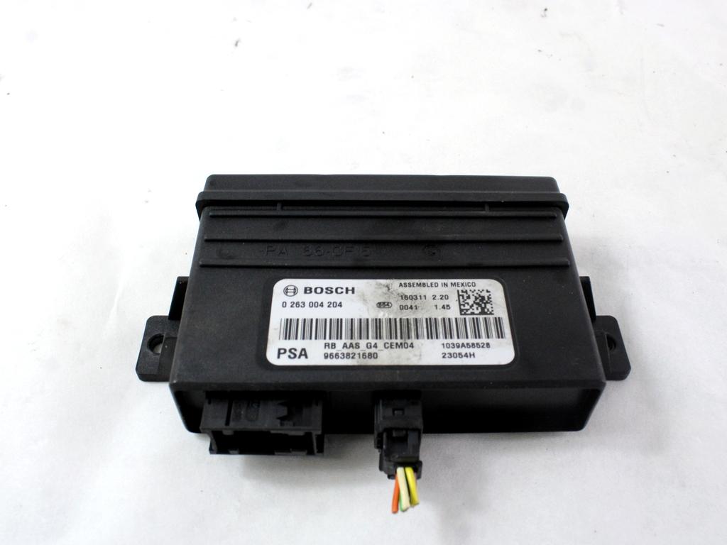 ECU PARKIRNI SENZORJI OEM N. 9663821680 ORIGINAL REZERVNI DEL CITROEN C3 PICASSO MK1R (2012 - 2017) DIESEL LETNIK 2016