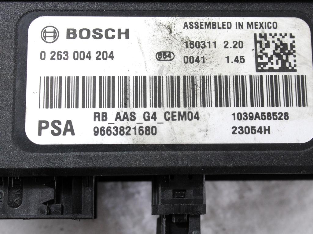 ECU PARKIRNI SENZORJI OEM N. 9663821680 ORIGINAL REZERVNI DEL CITROEN C3 PICASSO MK1R (2012 - 2017) DIESEL LETNIK 2016