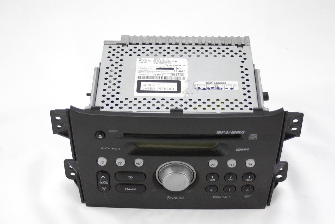 RADIO CD / OJACEVALNIK / IMETNIK HIFI OEM N. 39101-51K00-EZR ORIGINAL REZERVNI DEL SUZUKI SPLASH EX (03-2008/05-2012)BENZINA/GPL LETNIK 2009