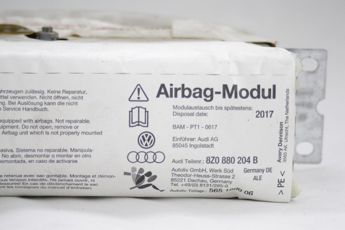 AIRBAG SOPOTNIK OEM N. 8Z0880204B ORIGINAL REZERVNI DEL AUDI A2 8Z 8Z0 (1999 - 2005)BENZINA LETNIK 2001