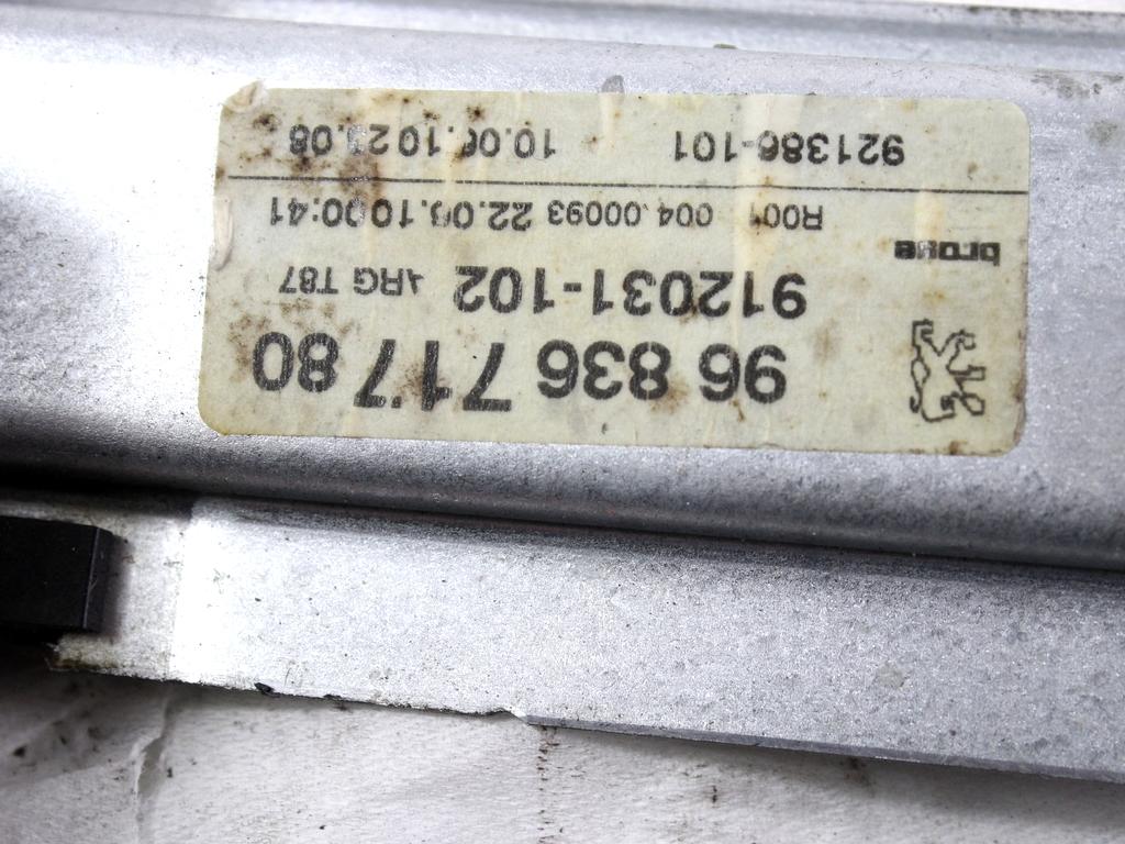 MEHANIZEM DVIGA ZADNJIH STEKEL  OEM N. 31737 SISTEMA ALZACRISTALLO PORTA POSTERIORE ELETT ORIGINAL REZERVNI DEL PEUGEOT 5008 0U 0E MK1 (2009 - 2013) DIESEL LETNIK 2010