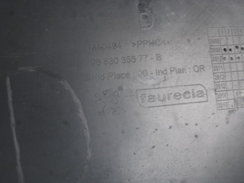 NOTRANJA OBLOGA SPREDNJIH VRAT OEM N. PNADTPG50080UMK1SV5P ORIGINAL REZERVNI DEL PEUGEOT 5008 0U 0E MK1 (2009 - 2013) DIESEL LETNIK 2010