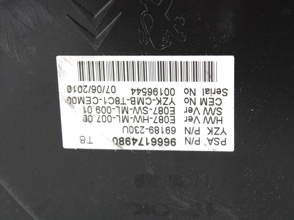 KILOMETER STEVEC OEM N. 9666174980 ORIGINAL REZERVNI DEL PEUGEOT 5008 0U 0E MK1 (2009 - 2013) DIESEL LETNIK 2010