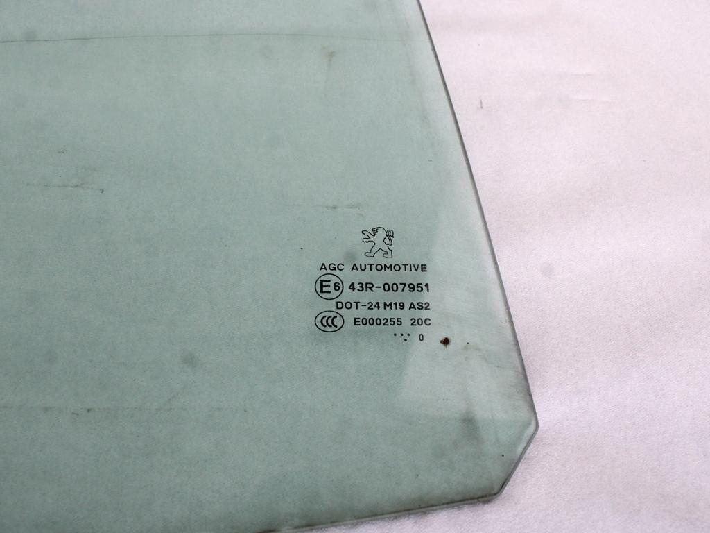 STEKLO ZADNJIH DESNIH VRAT OEM N. 9204S3 ORIGINAL REZERVNI DEL PEUGEOT 5008 0U 0E MK1 (2009 - 2013) DIESEL LETNIK 2010