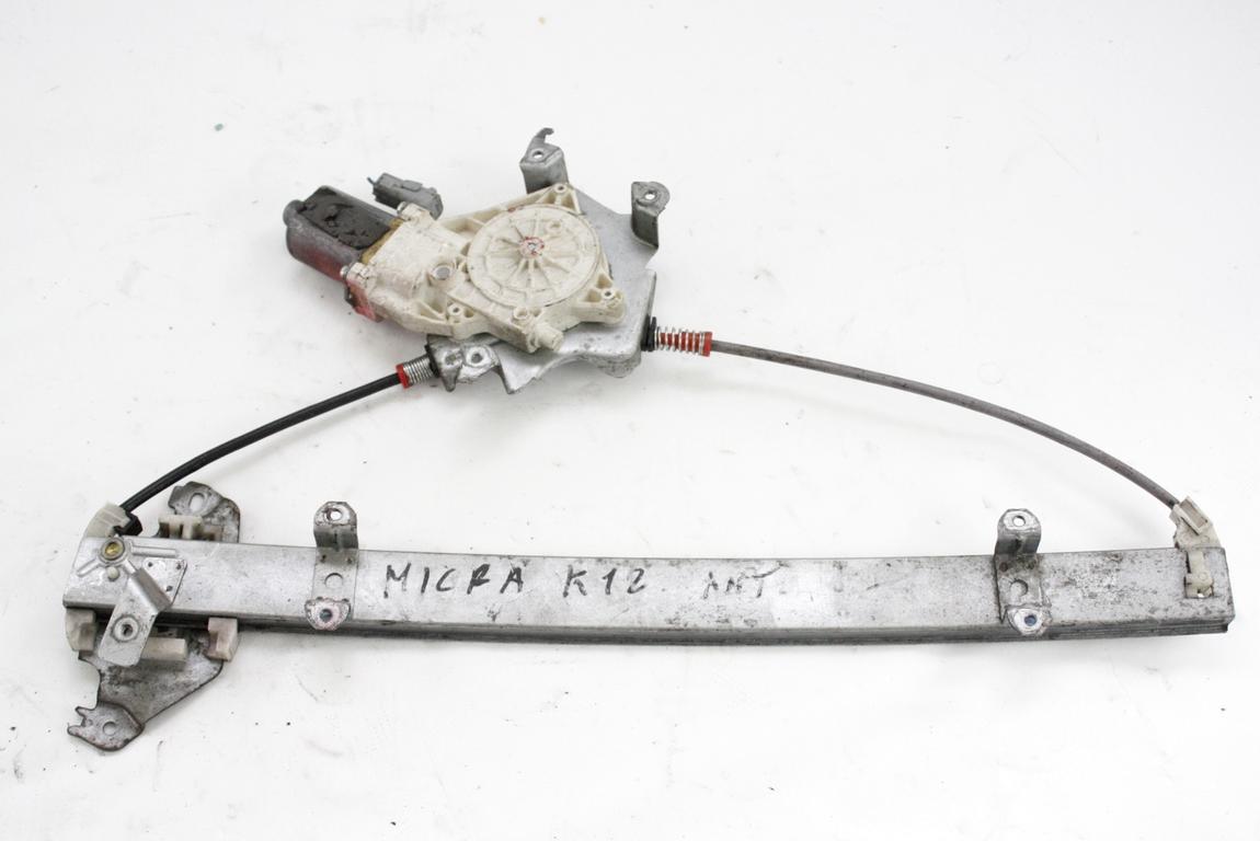 MEHANIZEM DVIGA SPREDNJIH STEKEL  OEM N. 17158 SISTEMA ALZACRISTALLO PORTA ANTERIORE ELETT ORIGINAL REZERVNI DEL NISSAN MICRA K12 K12E MK3 (2002 - 2010) BENZINA/GPL LETNIK 2009