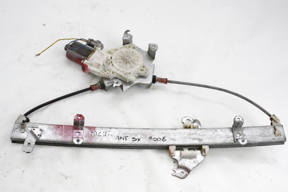 MEHANIZEM DVIGA SPREDNJIH STEKEL  OEM N. 17158 SISTEMA ALZACRISTALLO PORTA ANTERIORE ELETT ORIGINAL REZERVNI DEL NISSAN MICRA K12 K12E MK3 (2002 - 2010) BENZINA/GPL LETNIK 2009