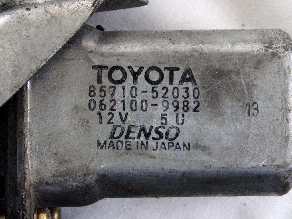 MEHANIZEM DVIGA SPREDNJIH STEKEL  OEM N. 10466 SISTEMA ALZACRISTALLO PORTA ANTERIORE ELETTR ORIGINAL REZERVNI DEL TOYOTA YARIS P1 MK1 (03/1999 - 03/2003) BENZINA LETNIK 2000