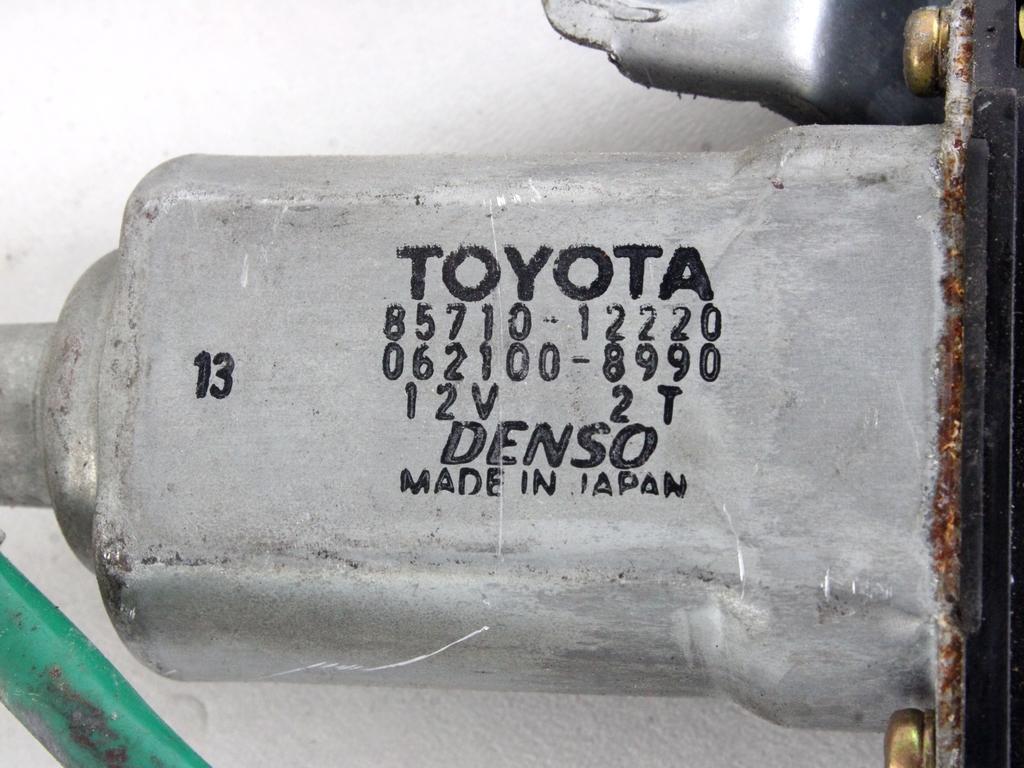 MEHANIZEM DVIGA SPREDNJIH STEKEL  OEM N. 14689 SISTEMA ALZACRISTALLO PORTA ANTERIORE ELETTR ORIGINAL REZERVNI DEL TOYOTA COROLLA E11 (1995 - 2002)BENZINA LETNIK 2001