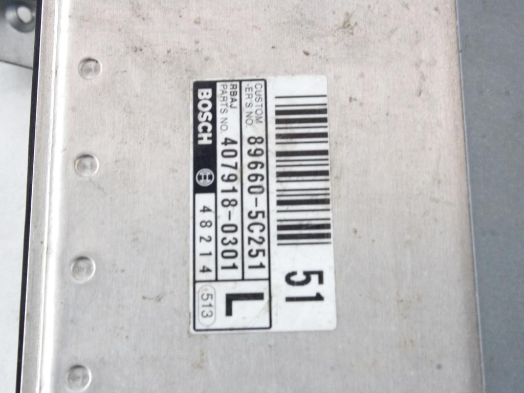 OSNOVNA KRMILNA ENOTA DDE / MODUL ZA VBRIZGAVANJE OEM N. 89666-52211 ORIGINAL REZERVNI DEL TOYOTA YARIS VERSO XP20 (1999 - 2005)DIESEL LETNIK 2004