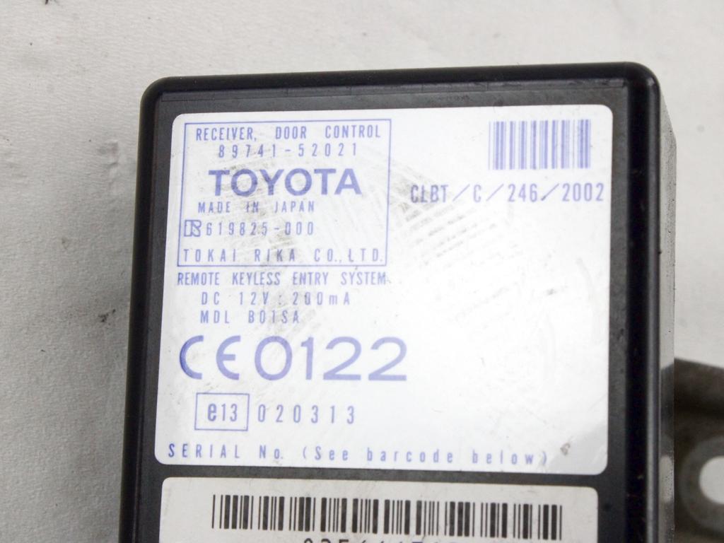 CENTRALNO ZAKLEPANJE OEM N. 89741-52021 ORIGINAL REZERVNI DEL TOYOTA YARIS VERSO XP20 (1999 - 2005)DIESEL LETNIK 2004