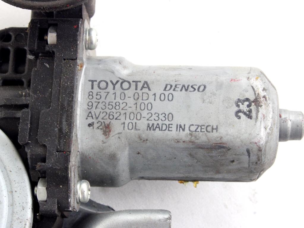 MEHANIZEM DVIGA ZADNJIH STEKEL  OEM N. 55249 SISTEMA ALZACRISTALLO PORTA POSTERIORE ELETT ORIGINAL REZERVNI DEL TOYOTA YARIS P13 MK3 XP130 (2011-2017)IBRIDO (ELETRICO-BENZINA) LETNIK 2014