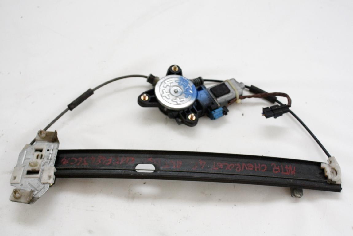 MEHANIZEM DVIGA SPREDNJIH STEKEL  OEM N. 430 SISTEMA ALZACRISTALLO PORTA ANTERIORE ELETTRIC ORIGINAL REZERVNI DEL CHEVROLET MATIZ M200 (2005 - 2010) BENZINA/GPL LETNIK 2008