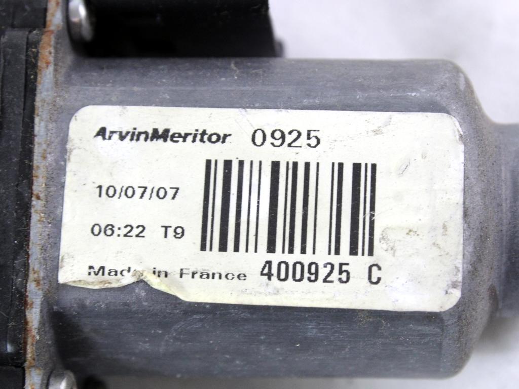 MEHANIZEM DVIGA SPREDNJIH STEKEL  OEM N. 19174 SISTEMA ALZACRISTALLO PORTA ANTERIORE ELETTR ORIGINAL REZERVNI DEL NISSAN NOTE E11 MK1 (2005 - 2013)BENZINA LETNIK 2007