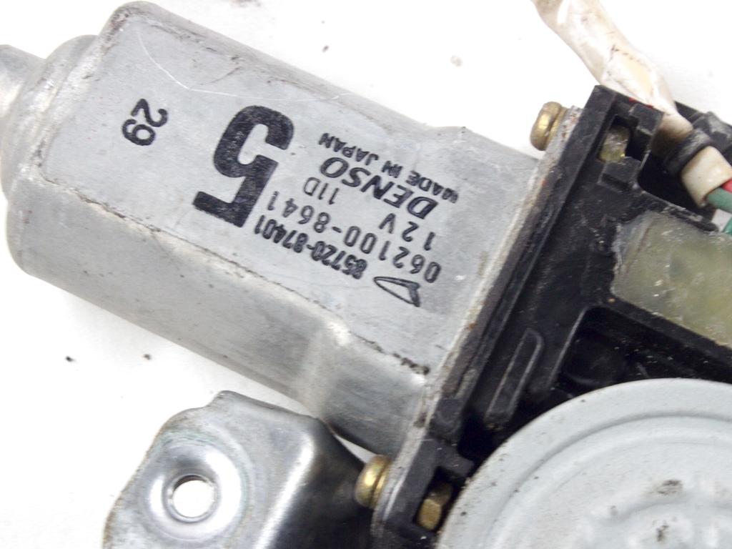 MEHANIZEM DVIGA SPREDNJIH STEKEL  OEM N. 8786 SISTEMA ALZACRISTALLO PORTA ANTERIORE ELETTRI ORIGINAL REZERVNI DEL DAIHATSU TERIOS J100 MK1 (1997 - 2005) BENZINA LETNIK 2001