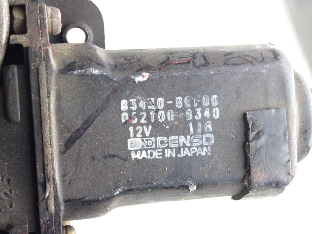 MEHANIZEM DVIGA SPREDNJIH STEKEL  OEM N. 4770 SISTEMA ALZACRISTALLO PORTA ANTERIORE ELETTRI ORIGINAL REZERVNI DEL SUZUKI BALENO EG (1995 - 2001) BENZINA LETNIK 1996