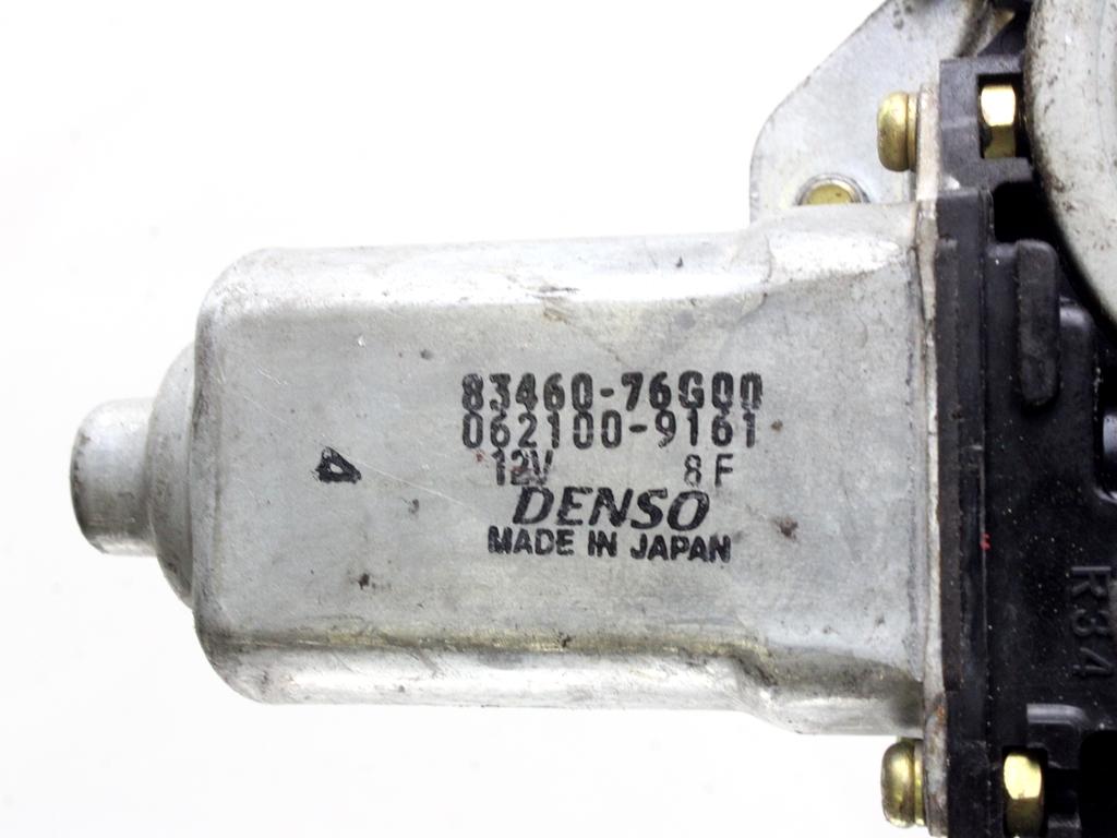 MEHANIZEM DVIGA SPREDNJIH STEKEL  OEM N. 17701 SISTEMA ALZACRISTALLO PORTA ANTERIORE ELETTR ORIGINAL REZERVNI DEL SUZUKI IGNIS MK MK2 (2003 - 2008) DIESEL LETNIK 2005