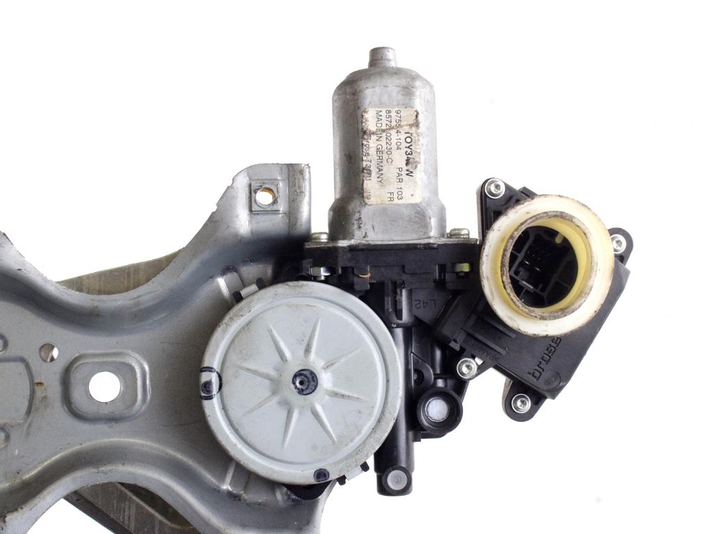 MEHANIZEM DVIGA SPREDNJIH STEKEL  OEM N. 22467 SISTEMA ALZACRISTALLO PORTA ANTERIORE ELETTR ORIGINAL REZERVNI DEL TOYOTA AURIS E15 MK1 R (2010 - 2012)DIESEL LETNIK 2011