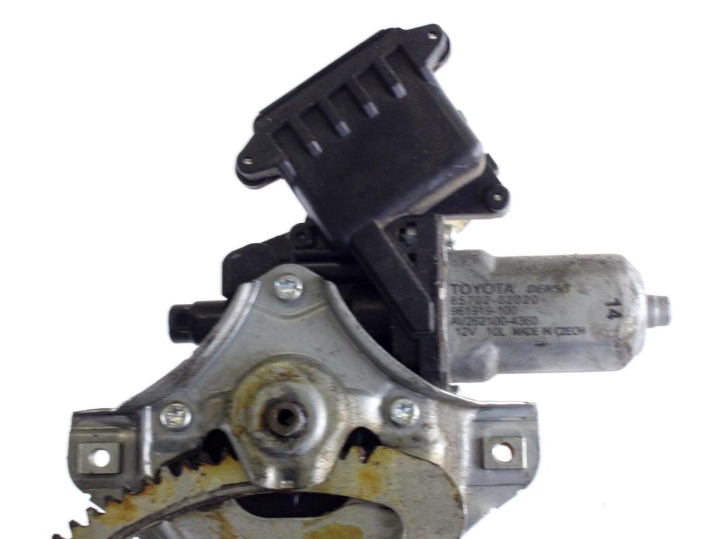 MEHANIZEM DVIGA SPREDNJIH STEKEL  OEM N. 22467 SISTEMA ALZACRISTALLO PORTA ANTERIORE ELETTR ORIGINAL REZERVNI DEL TOYOTA AURIS E15 MK1 R (2010 - 2012)DIESEL LETNIK 2011