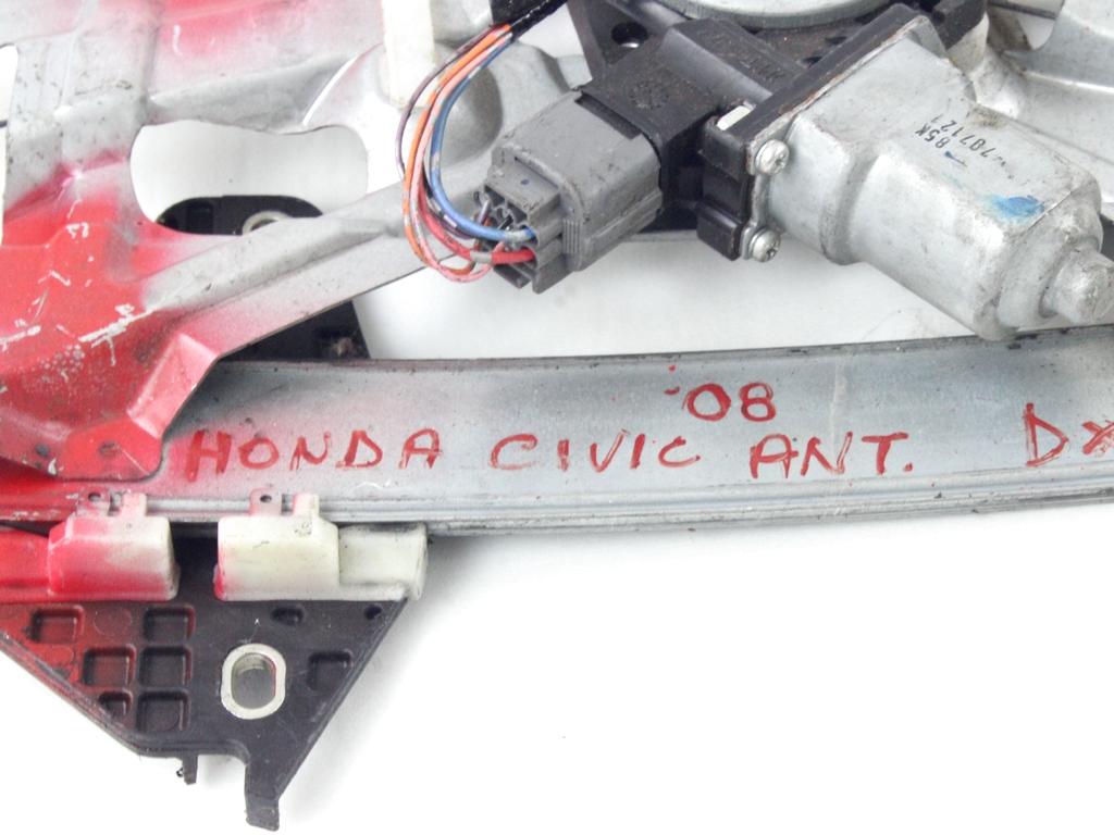 MEHANIZEM DVIGA SPREDNJIH STEKEL  OEM N. 16522 SISTEMA ALZACRISTALLO PORTA POSTERIORE ELETT ORIGINAL REZERVNI DEL HONDA CIVIC ES ET EM2 EU EP EV MK7 (2001 - 2006)DIESEL LETNIK 2003