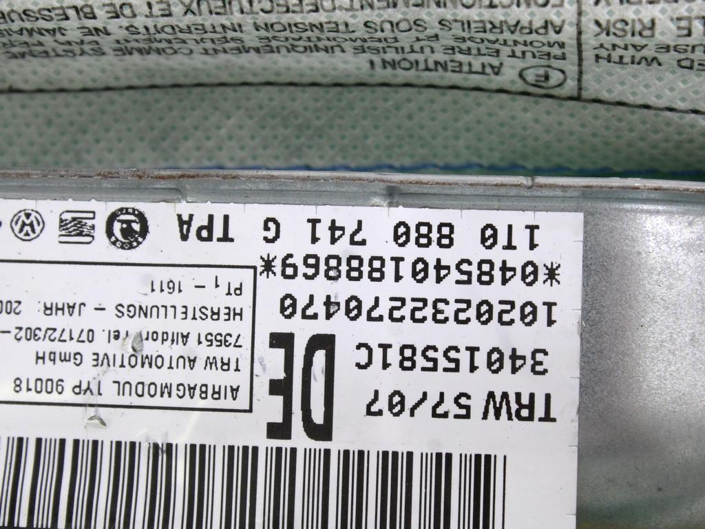 ZRACNA BLAZINA GLAVA LEVA OEM N. 1T0880741G ORIGINAL REZERVNI DEL VOLKSWAGEN TOURAN 1T2 MK1 R1 (2006 - 2010)DIESEL LETNIK 2007