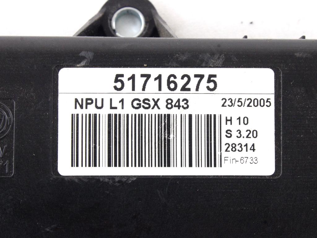 RACUNALNIK VRAT IN STEKEL OEM N. 51716275 ORIGINAL REZERVNI DEL LANCIA Y YPSILON 843 (2003-2006) BENZINA LETNIK 2005