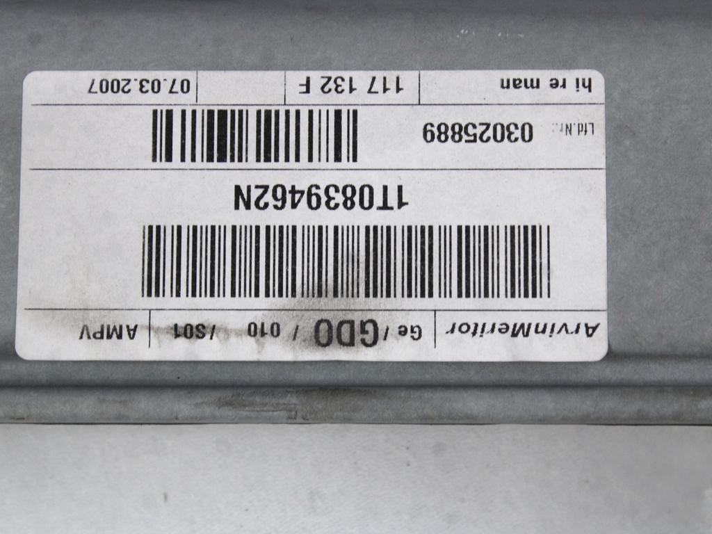 ROCNI SISTEM ZA DVIGOVANJE ZADNJEGA STEKLA  OEM N. 1T0839462N ORIGINAL REZERVNI DEL VOLKSWAGEN TOURAN 1T2 MK1 R1 (2006 - 2010)DIESEL LETNIK 2007