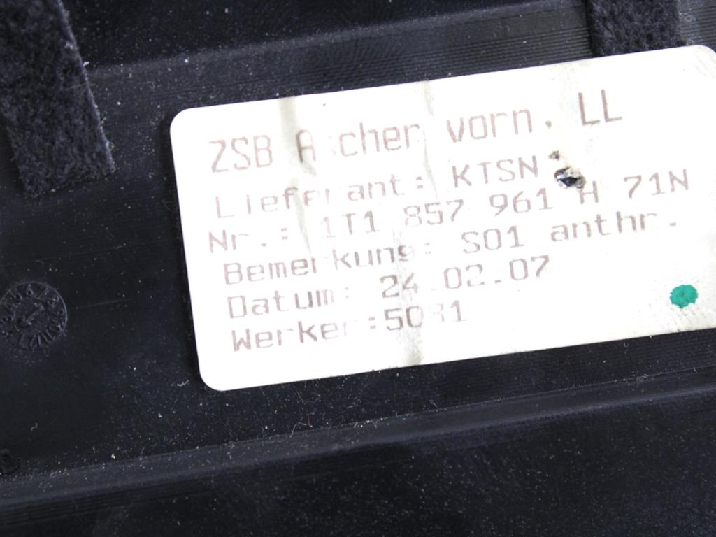 PEPELNIK / DRZALA ZA PIJACO OEM N. 1T1857961H71N ORIGINAL REZERVNI DEL VOLKSWAGEN TOURAN 1T2 MK1 R1 (2006 - 2010)DIESEL LETNIK 2007